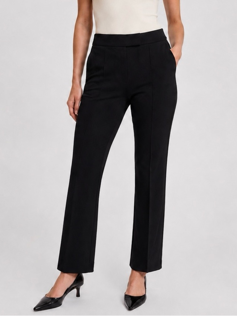 Helmut Lang Viscose Blend Black Ankle Pants M (10)